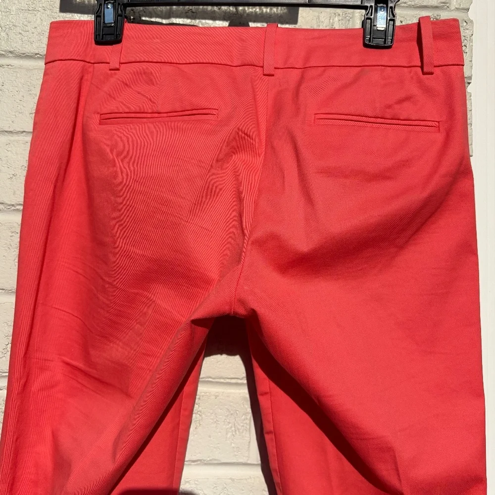 J Crew Cafe Capri chino pants 2 coral